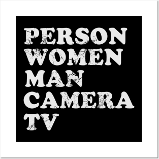 Person Women Man Camera TV Joe Biden Anti Trump 2020 Posters and Art